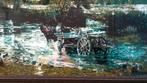 glasschilderij uit de jaren 70 retro is back, Ophalen, Zo goed als nieuw, Schilderij, Minder dan 50 cm