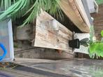 2 leuke oude houten banken voor decoratie, Tuin en Terras, Ophalen, Gebruikt, Hout