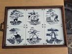 antiek dienblad met delfsblauw., Antiek en Kunst, Ophalen