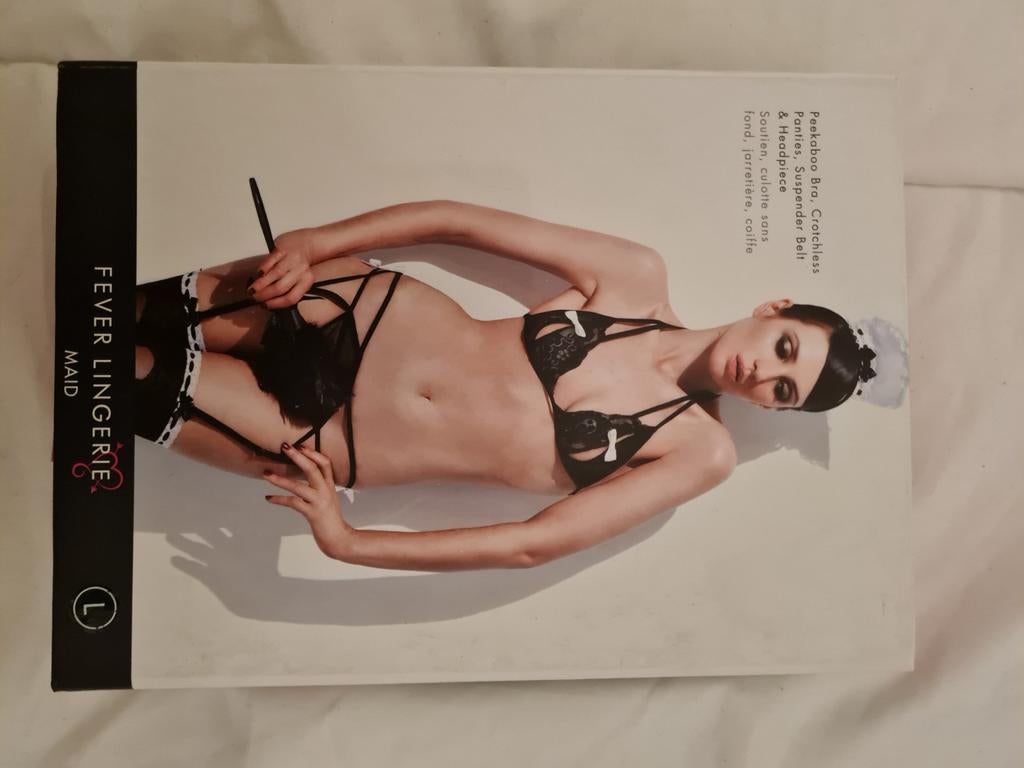 Sexy verkleed setjes nieuw in doos maat s/m, Verzenden, Nieuw, Zwart, Overige typen