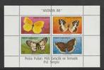 Turkije blok Vlinders (1988)., Postzegels en Munten, Postzegels | Azië, Ophalen of Verzenden, Postfris