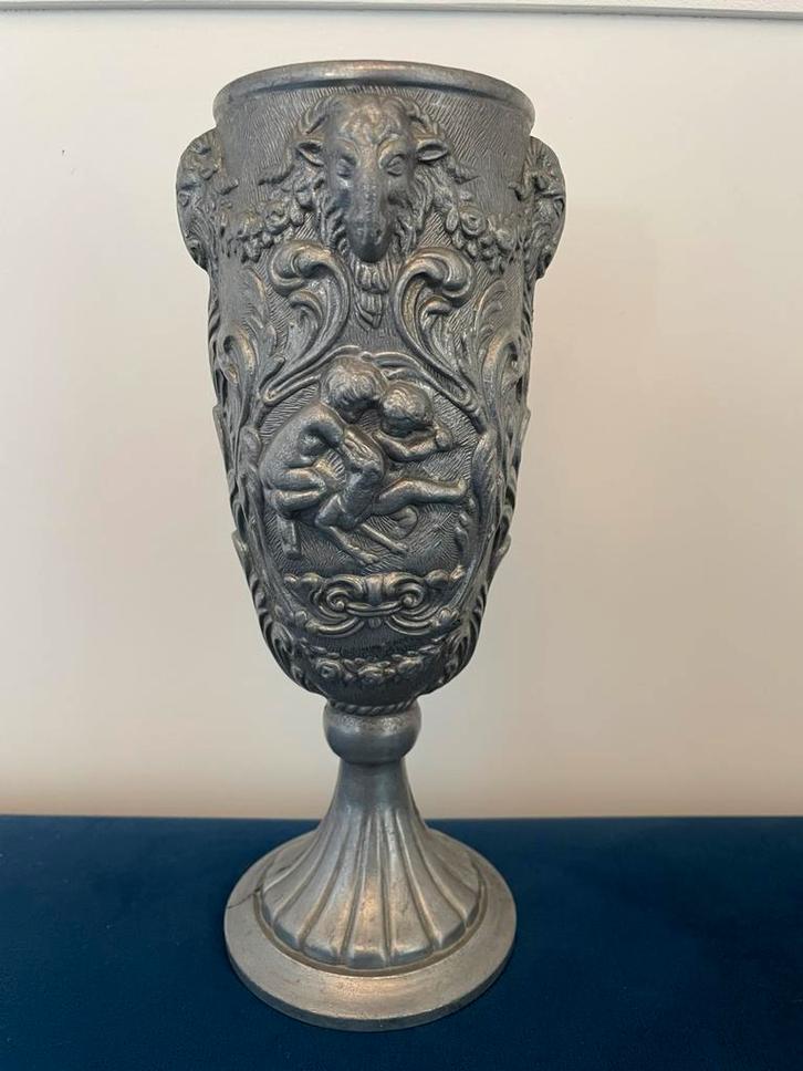 Vintage tinnen Italiaanse wijnkan | Peltrato | 1950’s-1960’s, Antiek en Kunst, Antiek | Tin, Ophalen of Verzenden