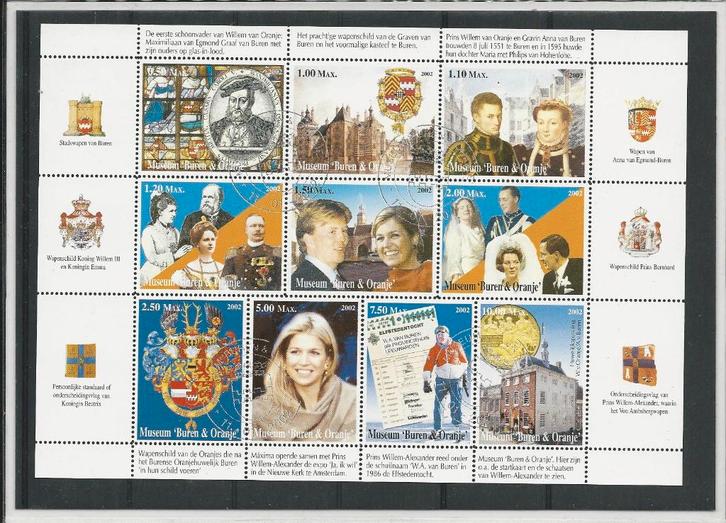 vel met 10 herinneringszegel (sluitzegels) Alexander +Maxima, Postzegels en Munten, Postzegels | Nederland, Postfris, Na 1940