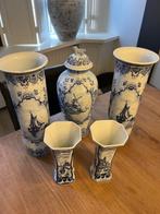 Delfstblauw 5-delig kaststel, Antiek en Kunst, Ophalen