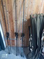 3 complete karper hengels met fudraal, Watersport en Boten, Verzenden, Zo goed als nieuw, Werphengel