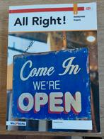 All Right! Engels VWO 1 Werkboek, Boeken, Ophalen of Verzenden, Zo goed als nieuw, VWO, Malmberg
