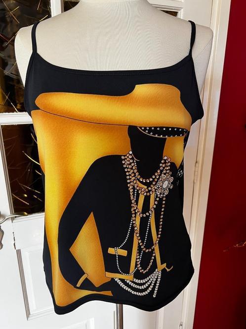 leuk topje, Kleding | Dames, Tops, Zo goed als nieuw, Maat 38/40 (M), Zwart, Zonder mouw, Ophalen