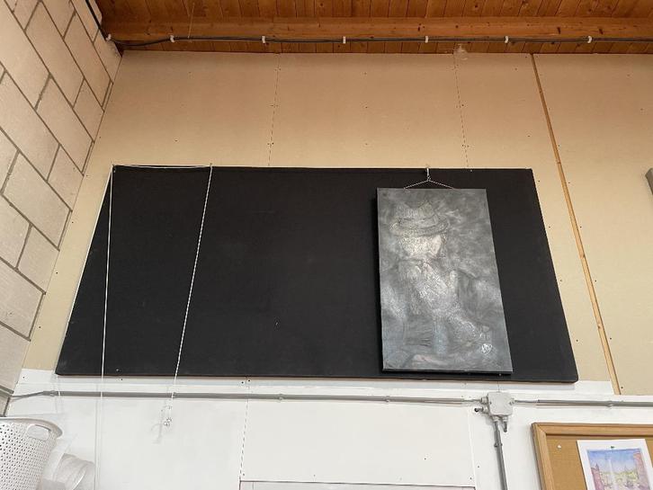 gestoffeerde houten plaat 244 x 122, Doe-het-zelf en Verbouw, Platen en Panelen, Gebruikt, Overige materialen, Ophalen