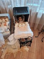 Mooie antieke zwarte poppenwagen, Ophalen of Verzenden