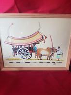 Batikschildering Ossenkar, Ophalen of Verzenden