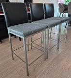 Barstoelen 3x, Huis en Inrichting, Barkrukken, Ophalen, Gebruikt, Met voetsteun, 60 tot 90 cm