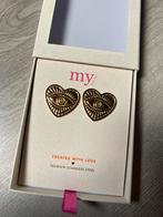My jewellery hart Iconic oorhangers met hartjes ogen, Ophalen of Verzenden, Nieuw, Zilver, Overige materialen
