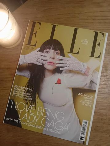 Elle magazine u.k. lady gaga maart 2025 fashion magazine  beschikbaar voor biedingen