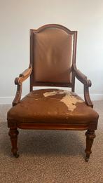 Antieke stoel op wieltjes - van begin 1900, Antiek en Kunst, Antiek | Meubels | Stoelen en Banken, Ophalen
