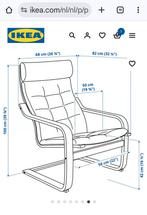 ikea Poang blauw suède met beuken, Ophalen, Gebruikt