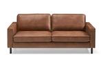 Tweezitsbank cognac, Ophalen, 150 tot 200 cm, Tweepersoons, Zo goed als nieuw