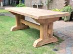 Oude eiken kloostertafel eettafel. 201x85x76.cm, Huis en Inrichting, Sober vintage stoer, Eikenhout, 200 cm of meer, Zo goed als nieuw