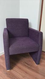 4x Mooie stevige paarse fauteuil / eetkamerstoel, Ophalen, Hout, Gebruikt, Overige kleuren