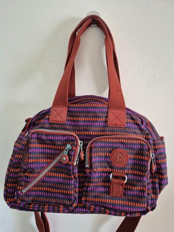 Tas46 - Oranje-paarse Kipling tas (1) beschikbaar voor biedingen