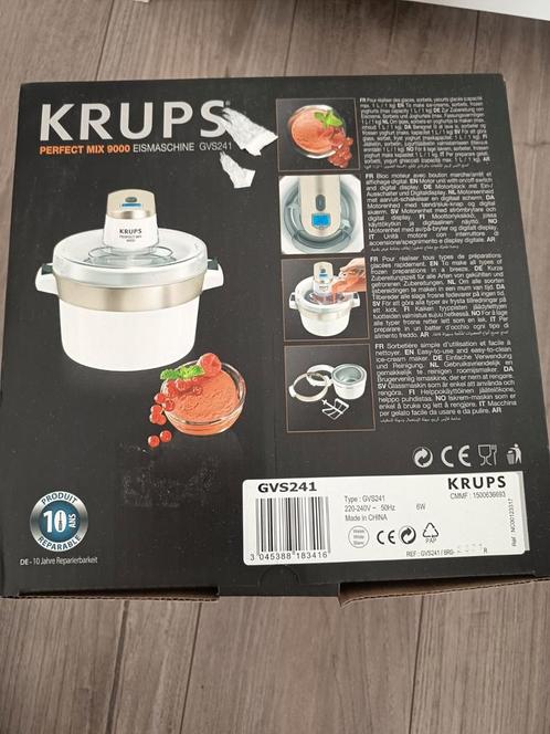 Krups IJsmachine Perfect Mix 9000 GVS241, Witgoed en Apparatuur, IJsmachines, Nieuw, Ophalen of Verzenden