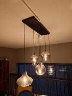 Moderne hanglamp met 5 glazen lampen, Huis en Inrichting, Lampen | Hanglampen, Ophalen, Zo goed als nieuw, Glas, 75 cm of meer