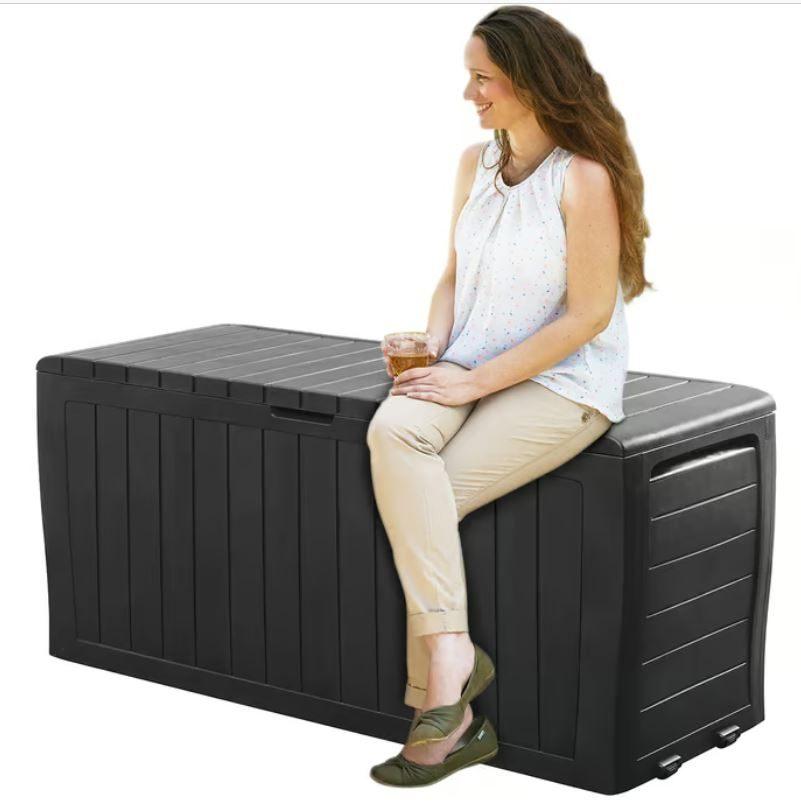 Opbergbox tuinkist 117x45x57cm 270L antraciet GRATIS BEZORGD, Tuin en Terras, Tuinmeubel-accessoires, Verzenden, P. Venemakade 163c, 9605 PN Kiel-Windeweer