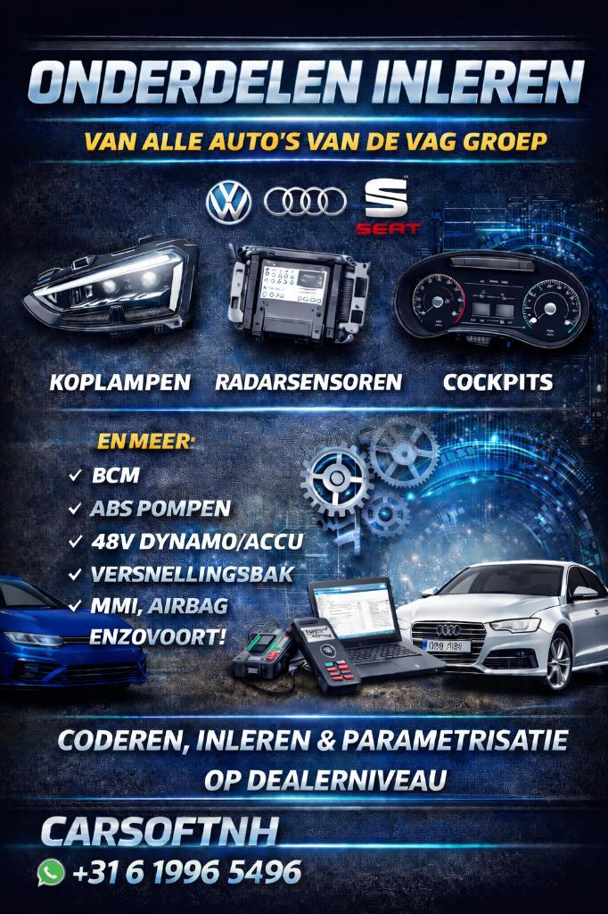 Volkswagen, Audi, Seat, Skoda, Vag Modules inleren, coderen, Auto diversen, Tuning en Styling, Ophalen