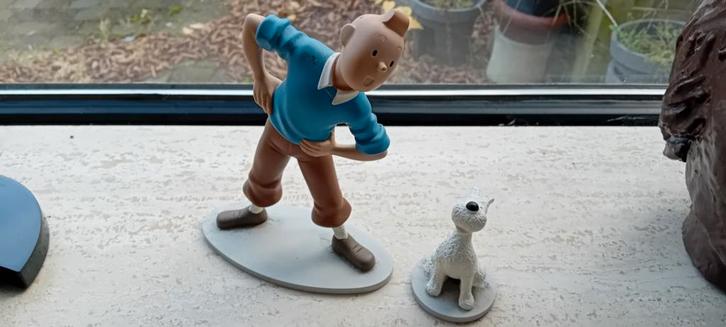 Verzameling kuifje 3 stuks vintage authentiek Moulinsart, Verzamelen, Stripfiguren, Zo goed als nieuw, Beeldje of Figuurtje, Kuifje