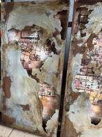 Wand decoratie wereldkaart metaal, Huis en Inrichting, Woonaccessoires | Wanddecoraties, Ophalen of Verzenden, Zo goed als nieuw