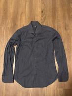 Donkerblauw R&R overhemd met witte strepen – M, Kleding | Heren, Overhemden, Blauw, Zo goed als nieuw, R&R, Halswijdte 39/40 (M)