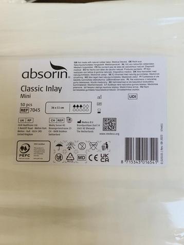 incontinentiemateriaal Absorin classic inlay mini 5 x 50 st beschikbaar voor biedingen