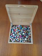 660 Klei knikkers in  unieke Bamboe kistje., Antiek en Kunst, Antiek | Speelgoed, Ophalen