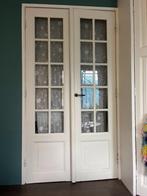 Franse houten deuren (met glas en sierpaneel), Ophalen, Gebruikt, Minder dan 80 cm, 215 cm of meer