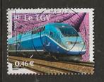 S- Frankrijk gest. trein TGV, Ophalen of Verzenden, Gestempeld, Treinen