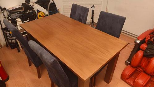 Eettafel met 4 stoelen, Huis en Inrichting, Complete eetkamers, Gebruikt, 4 tot 6 stoelen, Ophalen