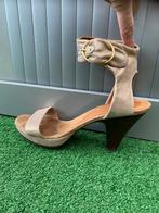 Chie Mihara sandalen met hoge hak 40,5 leder goud, Gedragen, Beige, Sandalen of Muiltjes, Chie Mihara