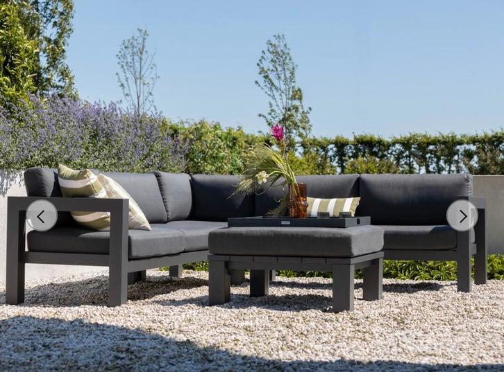 Bellagio Campazzo Hoek Loungeset keessmit, Tuin en Terras, Tuinsets en Loungesets, Zo goed als nieuw, Loungeset, Aluminium, 5 zitplaatsen