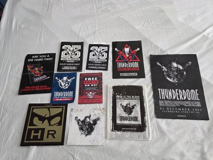 Diverse Thunderdome Flyers 2005 --> 2017 hardcore, Verzamelen, Posters, Zo goed als nieuw, Muziek, A4 of kleiner, Overige vormen