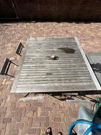 Teak Tuintafel 160x160 alleen ophalen, Ophalen, Gebruikt, Vierkant, Hout