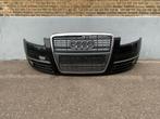 voorbumper audi A6 C6 2004 tot 2009 zwart + grille, Gebruikt, -, Voor, -
