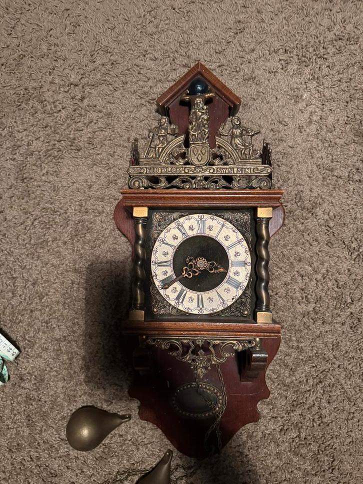 Oude Zaanse Klok met Gewichten, Antiek en Kunst, Antiek | Klokken, Ophalen