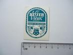 sticker oud Beijer vieux drank meppel fabriek retro vintage, Verzamelen, Stickers, Verzenden, Zo goed als nieuw, Bedrijf of Vereniging