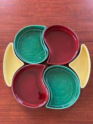 Vintage Gien France Val d’Or keramiek schalen set 6 stuks beschikbaar voor biedingen