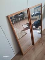 Twee mooie spiegels met houten rand, 100 tot 150 cm, Ophalen of Verzenden, Zo goed als nieuw, Rechthoekig