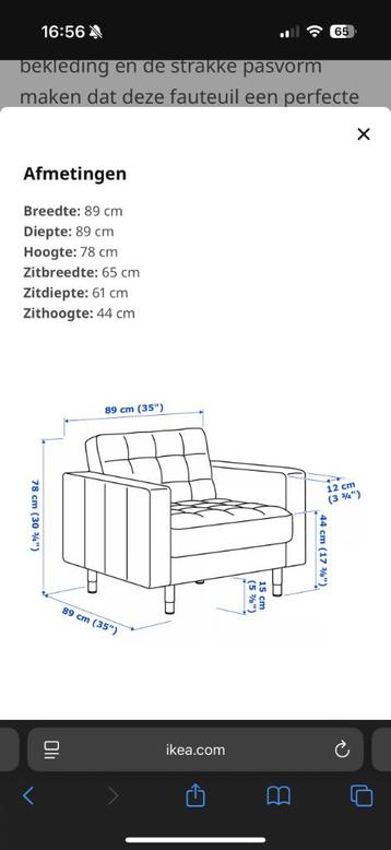 IKEA Landskrona Fauteuil Stoel grijs - afbeelding 4