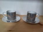 Bijenkorf Espresso set 2 maal kop en schotel, Ophalen of Verzenden, Zo goed als nieuw, Overige stijlen, Kop(pen) en/of Schotel(s)