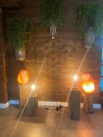 Unieke lampen gemaakt van rustiek hout, Minder dan 100 cm, Ophalen of Verzenden, Zo goed als nieuw, Hout