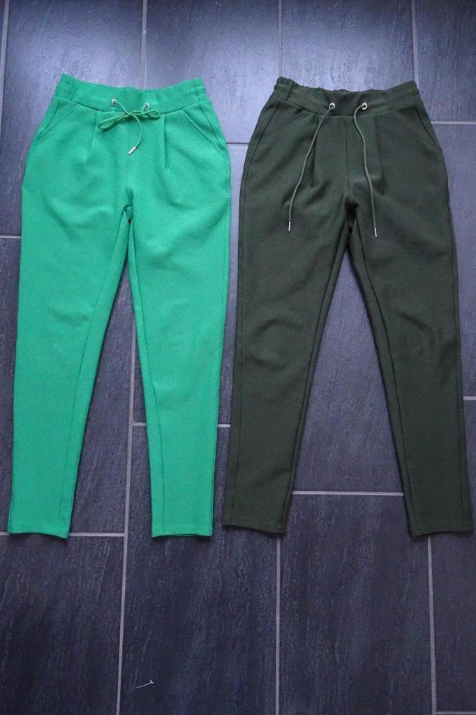twee comfybroeken maat S/M, Kleding | Dames, Broeken en Pantalons, Zo goed als nieuw, Maat 36 (S), Groen, Lang, Ophalen