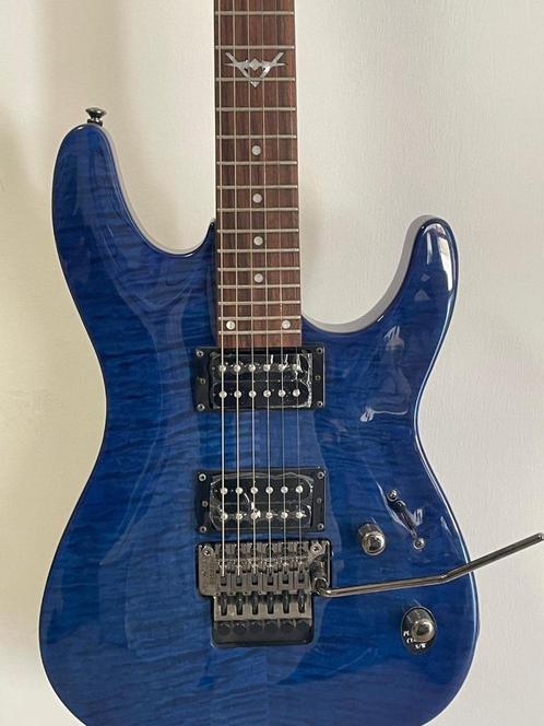 Dean Guitars Custom 350 Floyd - Trans Blue, Muziek en Instrumenten, Snaarinstrumenten | Gitaren | Elektrisch, Nieuw, Hollow body