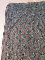 Gave zwart groene kant! 1.50 breed. 12 meter, 120 cm of meer, Zwart, Ophalen of Verzenden, Kant